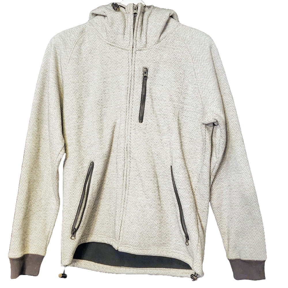 Beams Heart Men's Sweater Hoodie with Zippered Pockets. Made in‎ Japan
